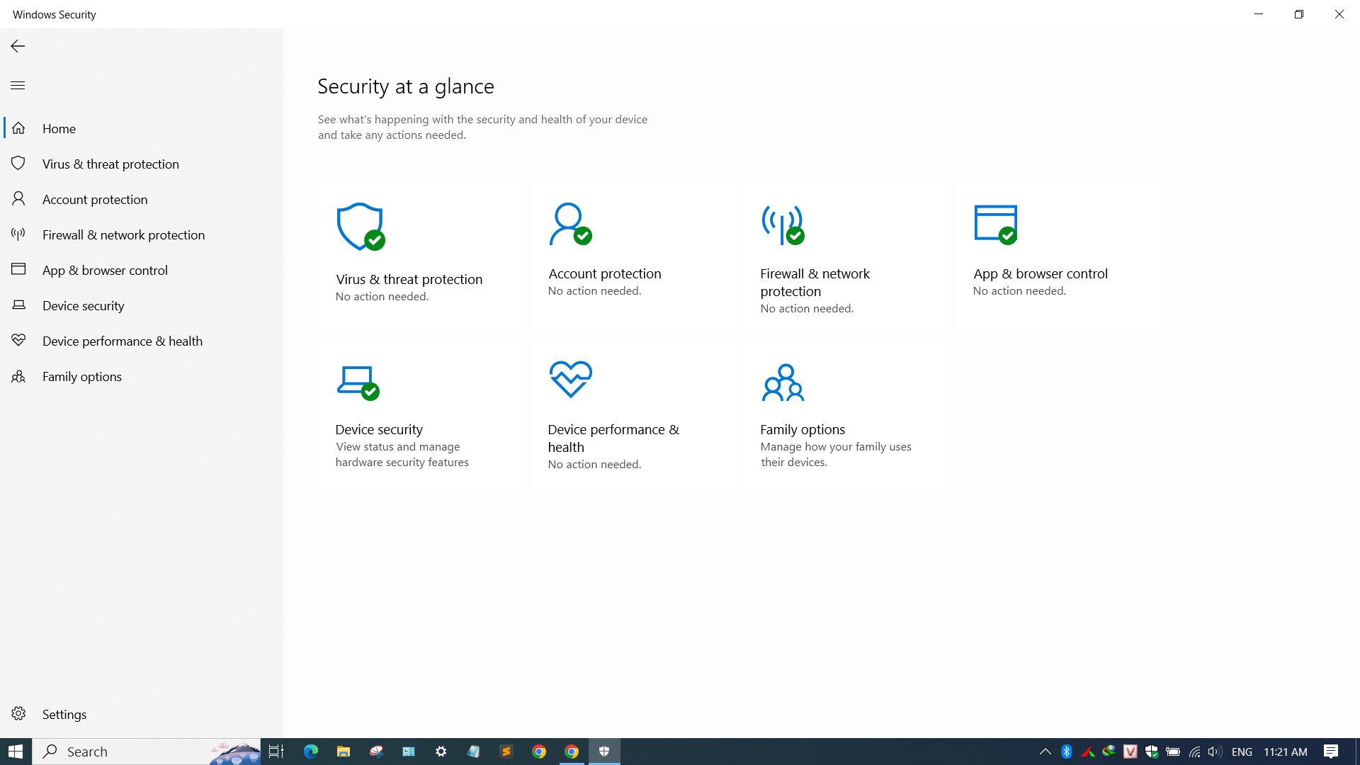 Mở Windows Defender