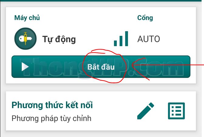 Bấm nút Bắt đầu