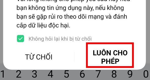 Cho phép VPN