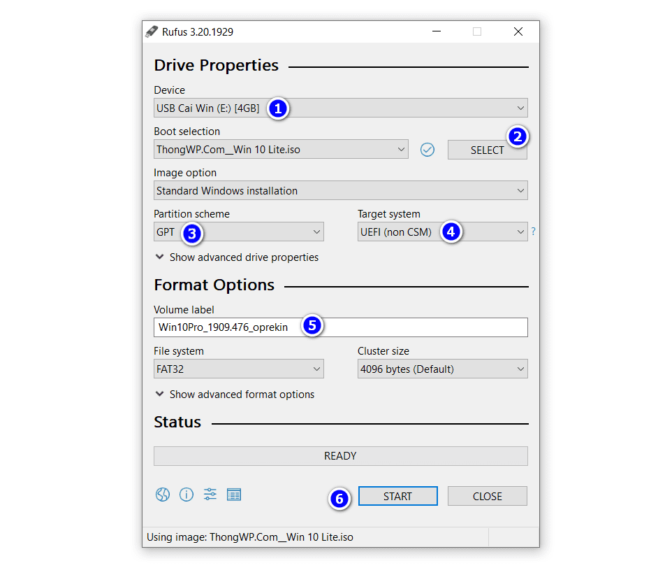 Tạo USB Cài Win 10 Lite