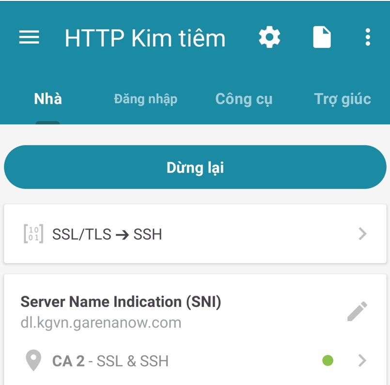 Mạng 4G miễn phí HTTP Kim Tiêm